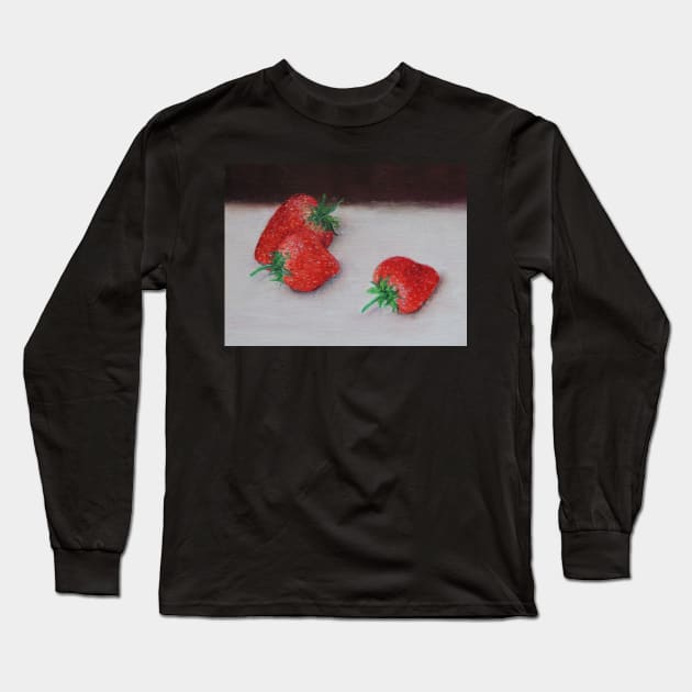 Strawberries Long Sleeve T-Shirt by AlexaZari